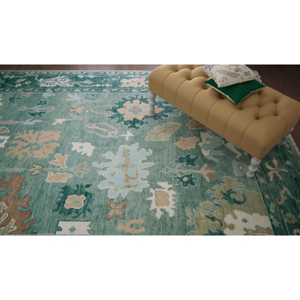 green green grass rug