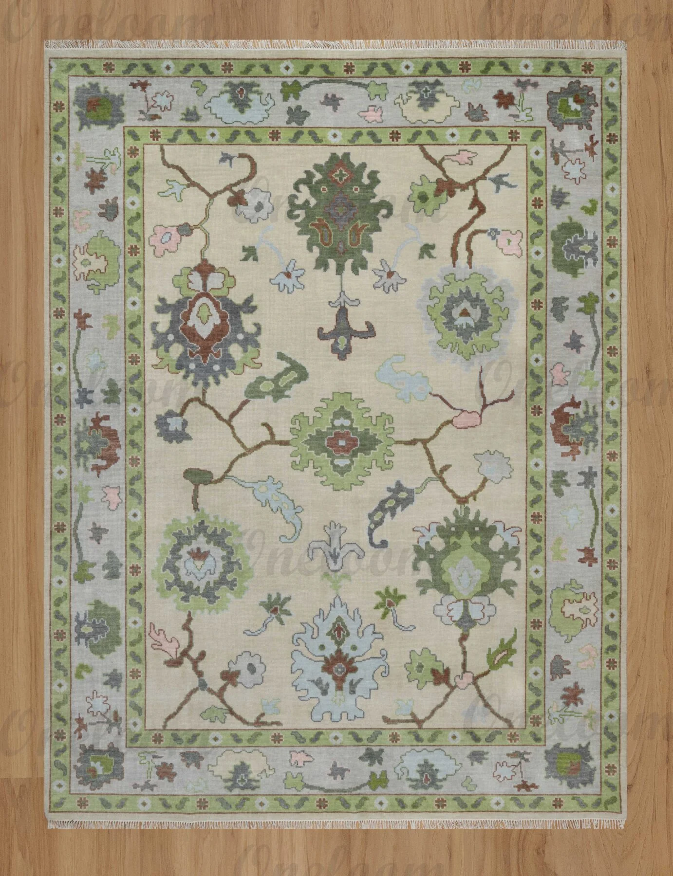 Pistachio Green Accents Rug