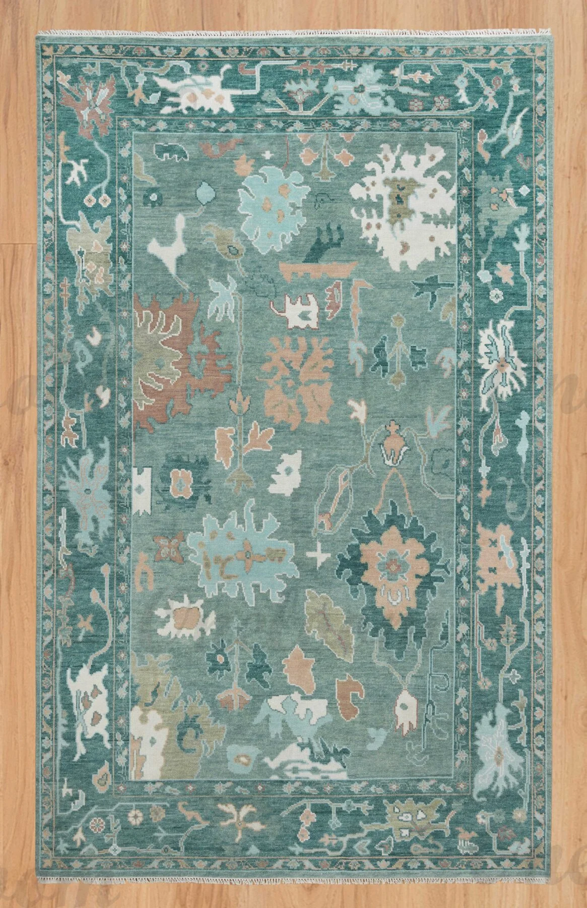 Green Green Grass Wool Rug