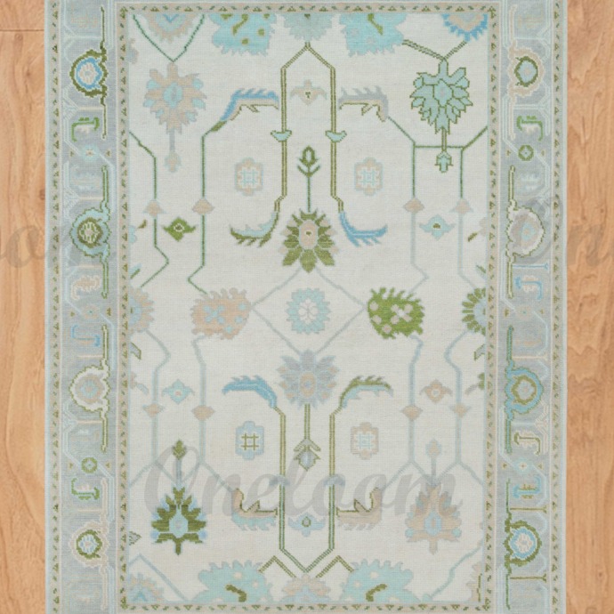 Hand Knotted Pastel Area Rug
