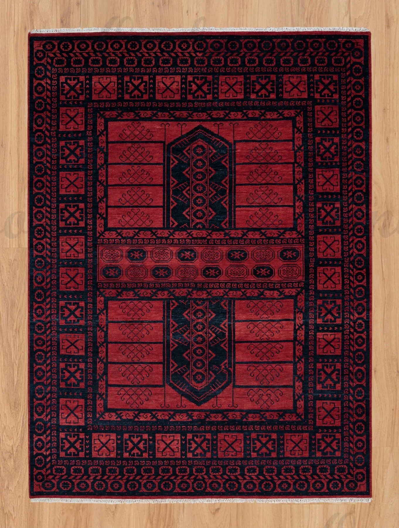 Burgundy Nights Wool Rug