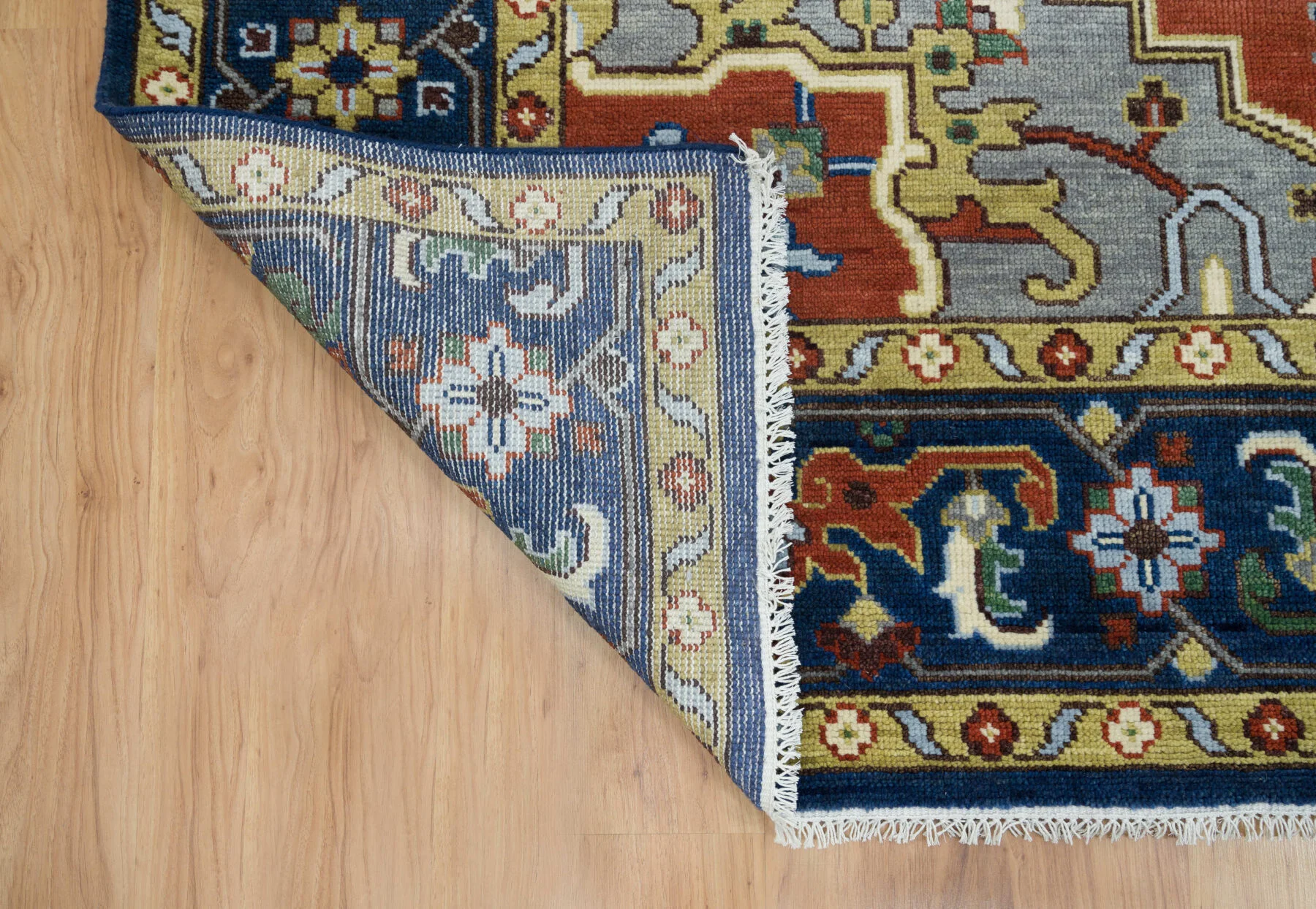 Rust Hand-Knotted Medallion Rug – Medallion & Palmette