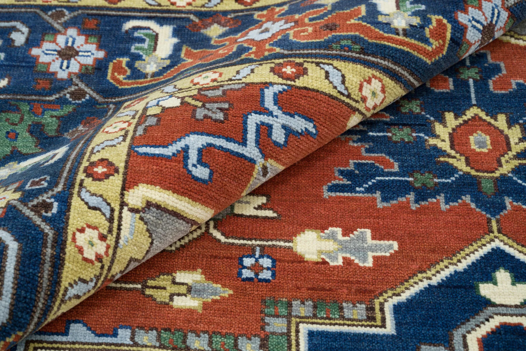 Rust Hand-Knotted Medallion Rug – Medallion & Palmette