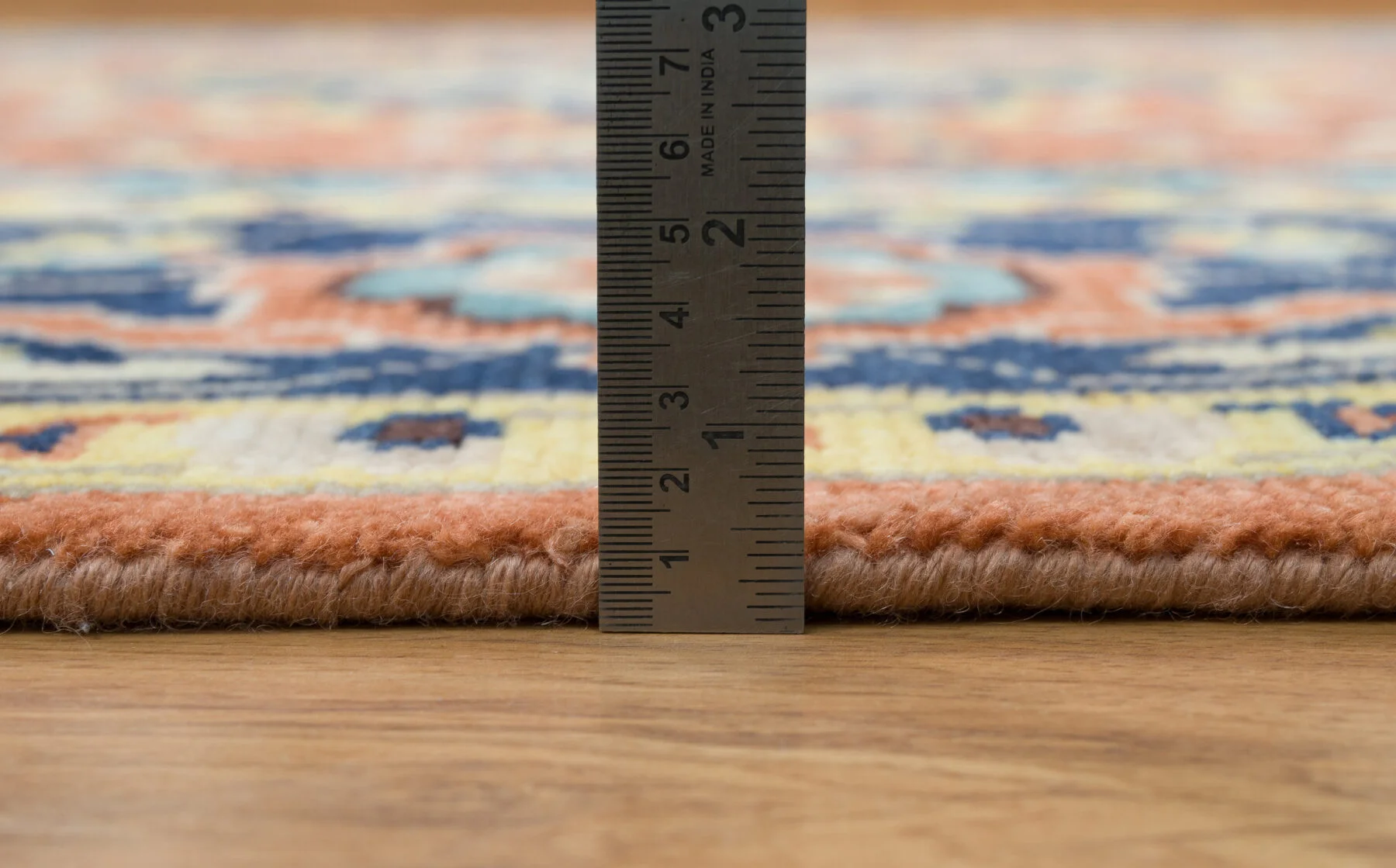 Rust Hand-Knotted Medallion Rug – Central Medallion & Palmette